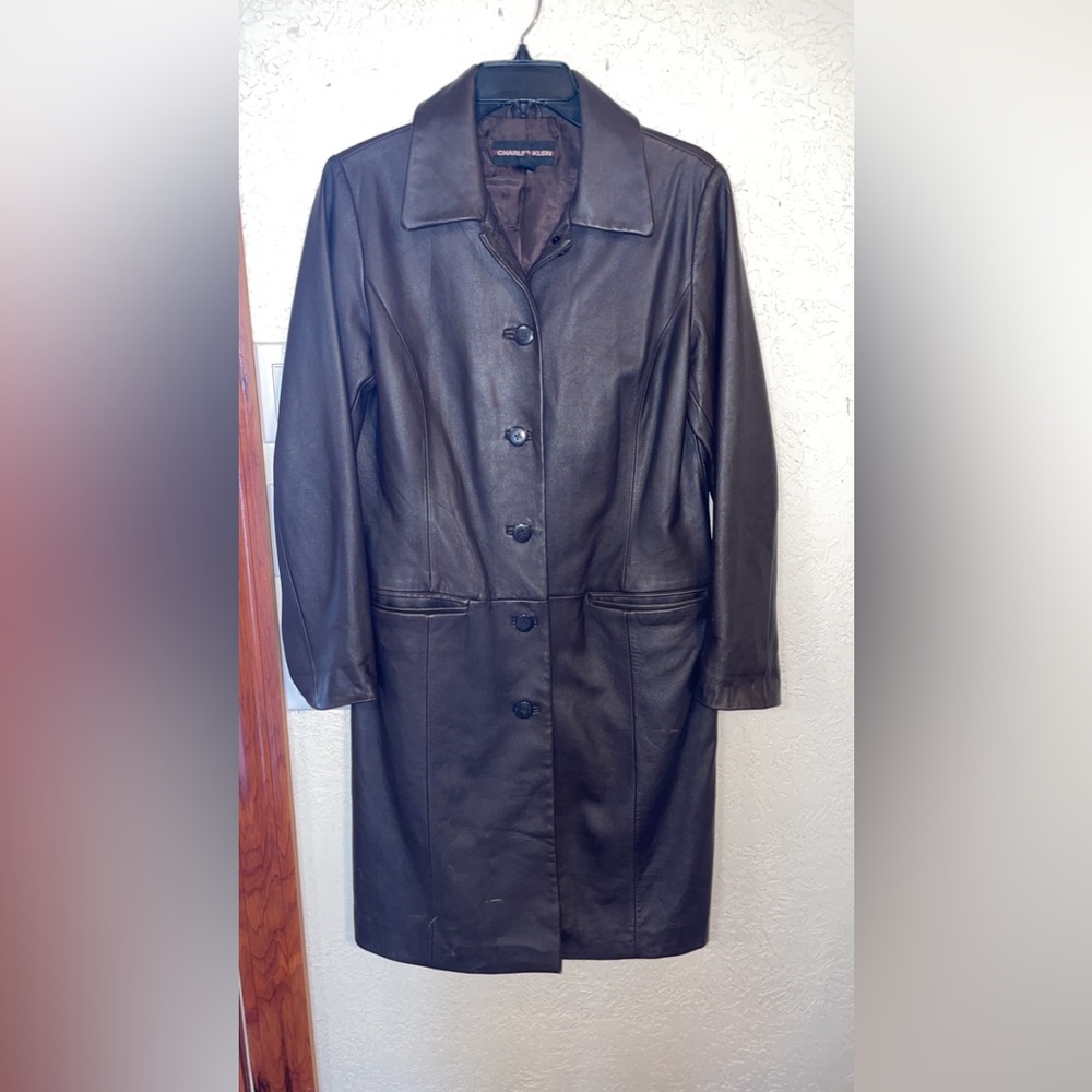 Charles Klein Chocolate Leather Jacket